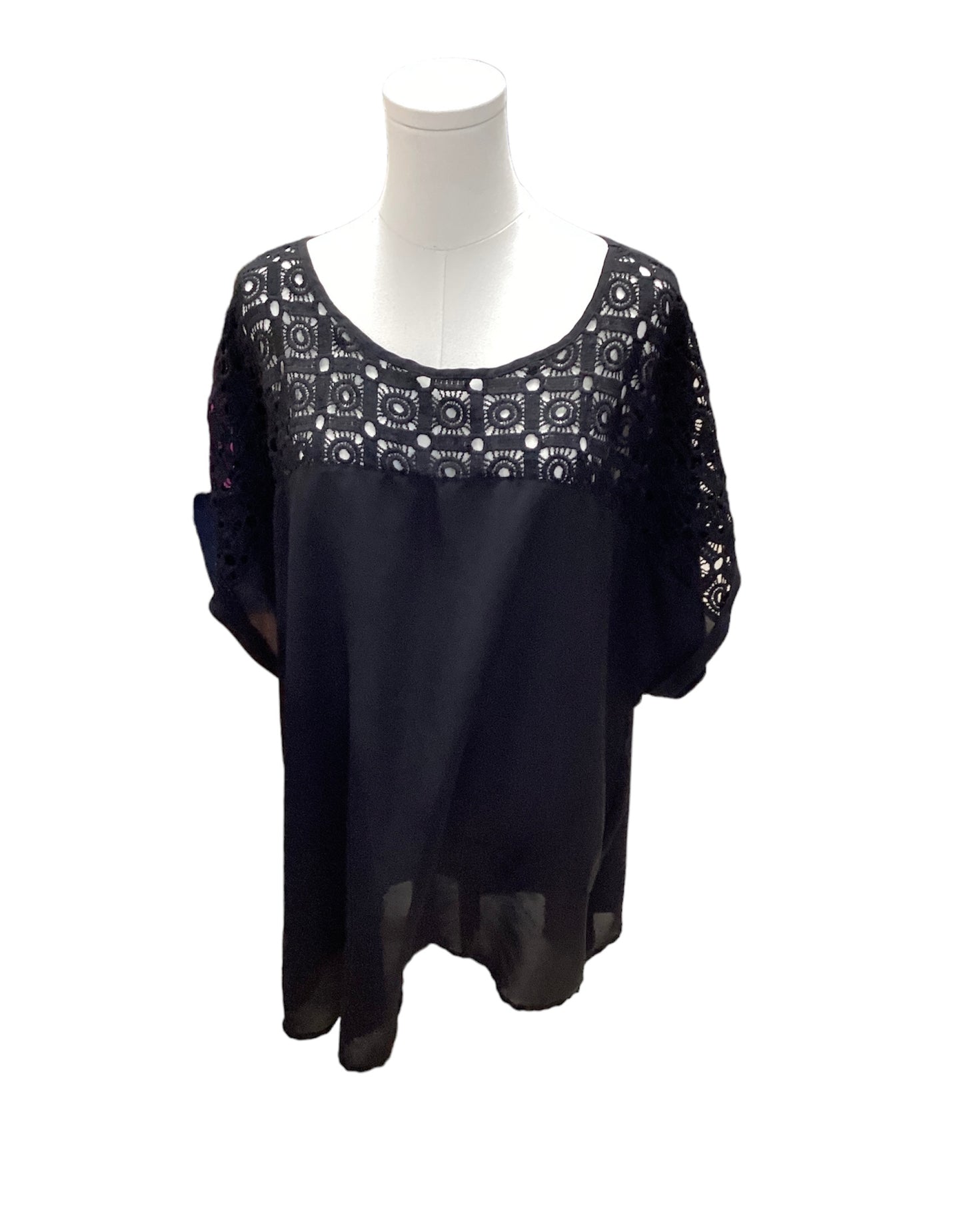 Emery Rose Women’s Black Crochet Top 5XL