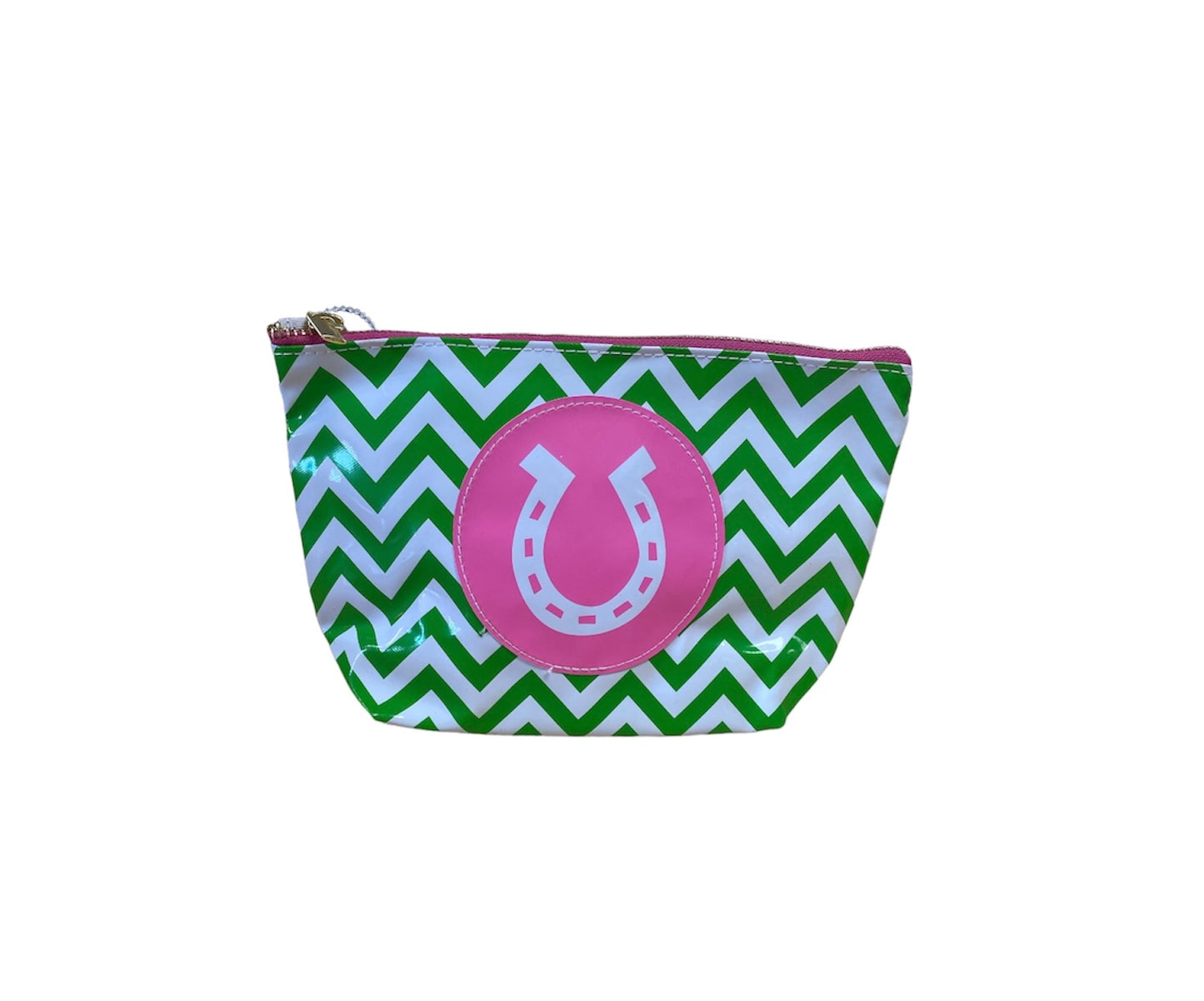 Travel Beauty Bag Green & Pink