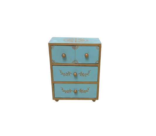 Turquoise and Gold Mini Drawers