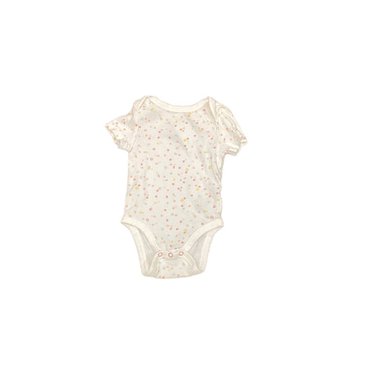 Cloud Island Girls White Dotted Onesie 0-3m