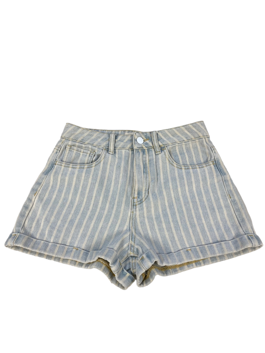 Pacsun Ladies Mom Shorts Stripes Denim Shorts Size 25